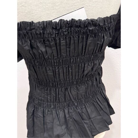 ASTR THE  LABEL women of shoulde blouse black size small puff sleeves - Picture 6 of 9